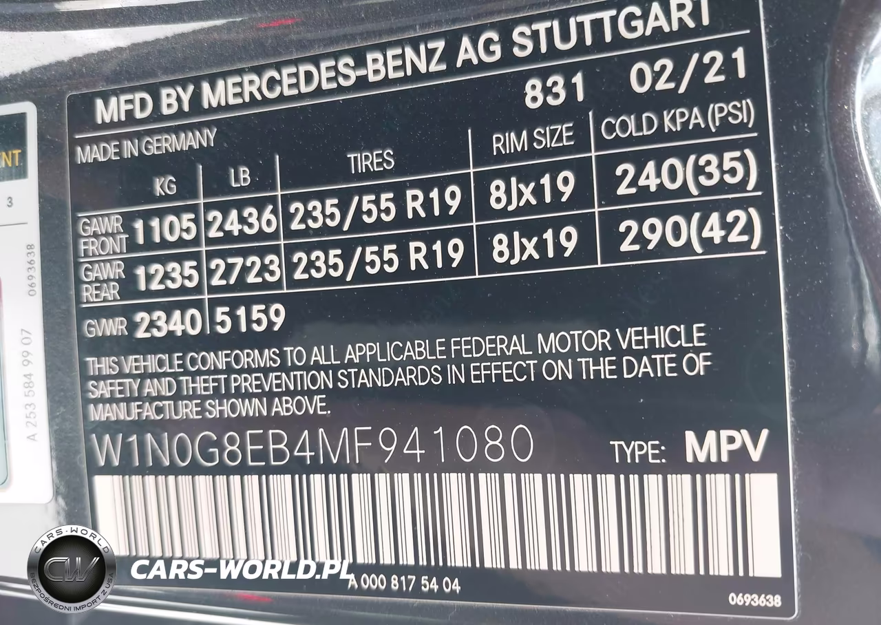 2021 Mercedes-Benz Glc 300 4Matic Suv VIN:W1N0G8EB4MF941080 - 9