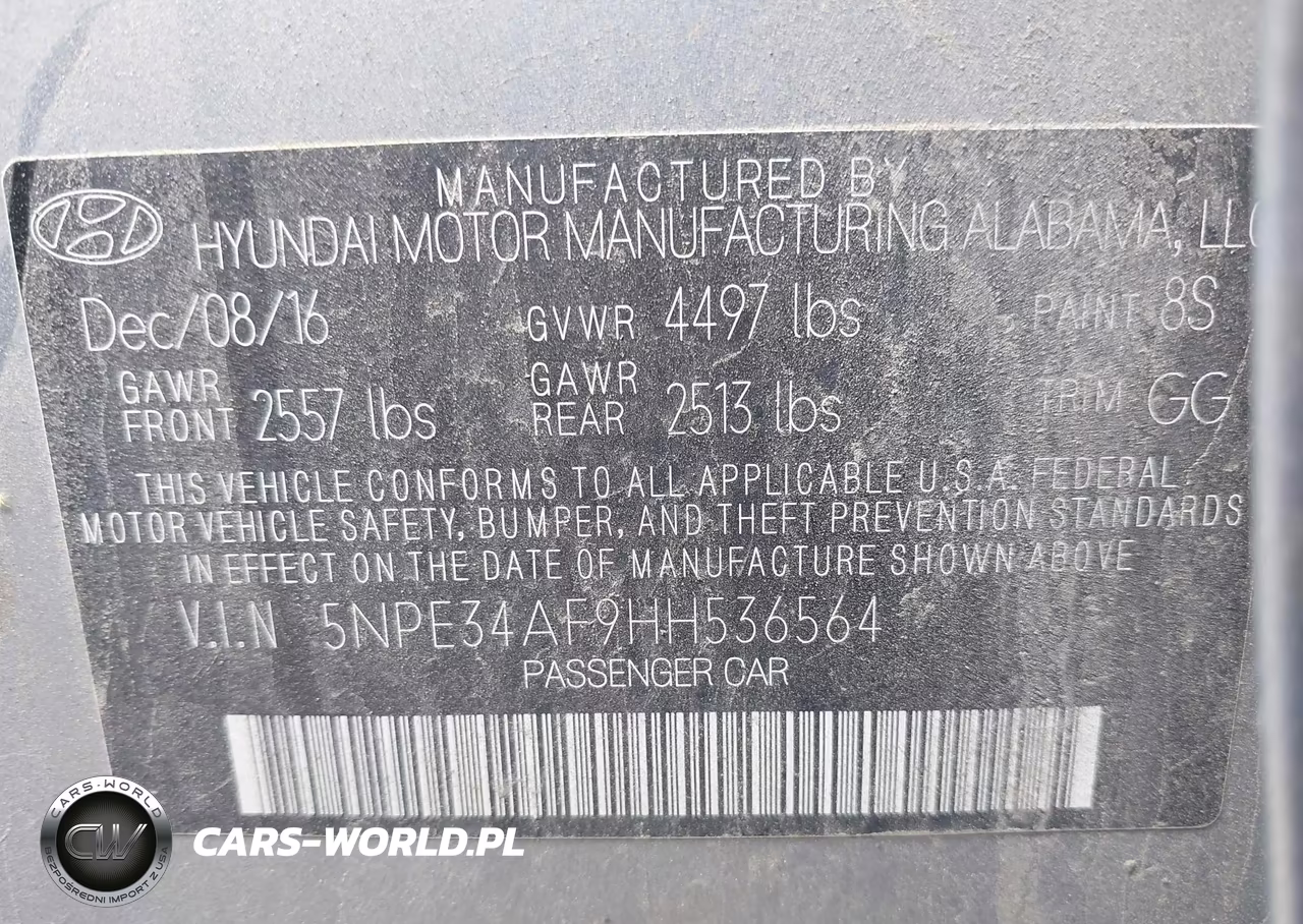 2017 Hyundai Sonata Sport VIN:5NPE34AF9HH536564 - 9