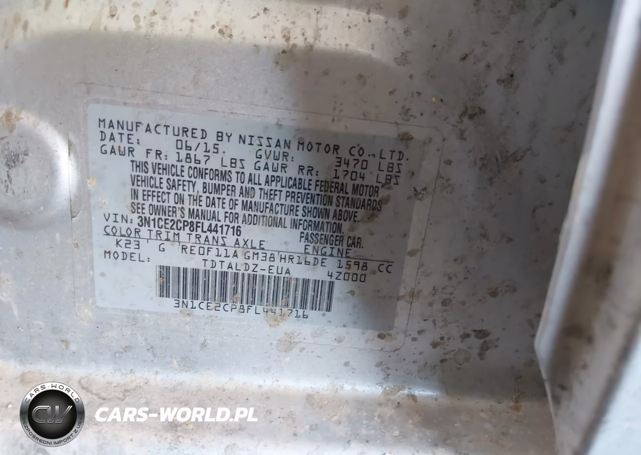 2015 Nissan Versa Note Sv VIN:3N1CE2CP8FL441716 - 9