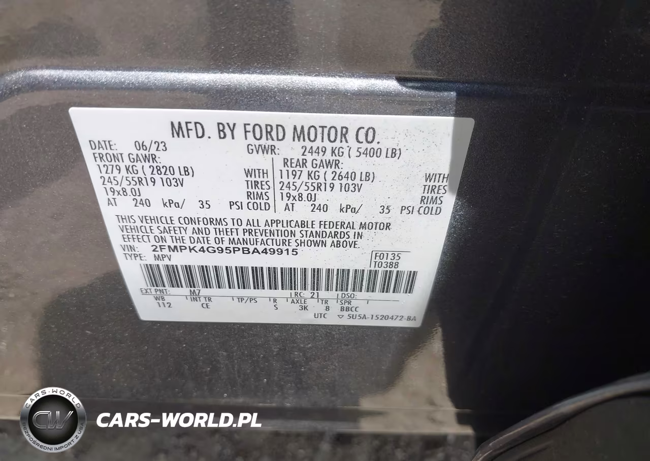 2023 Ford Edge Se VIN:2FMPK4G95PBA49915 - 9
