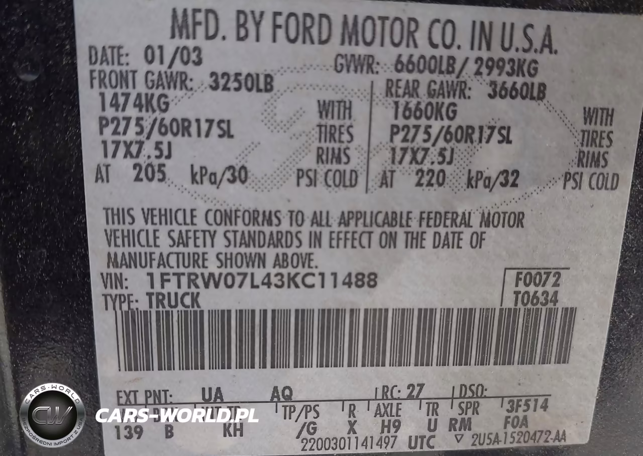 2003 Ford F-150 Lariat-Xlt VIN:1FTRW07L43KC11488 - 9
