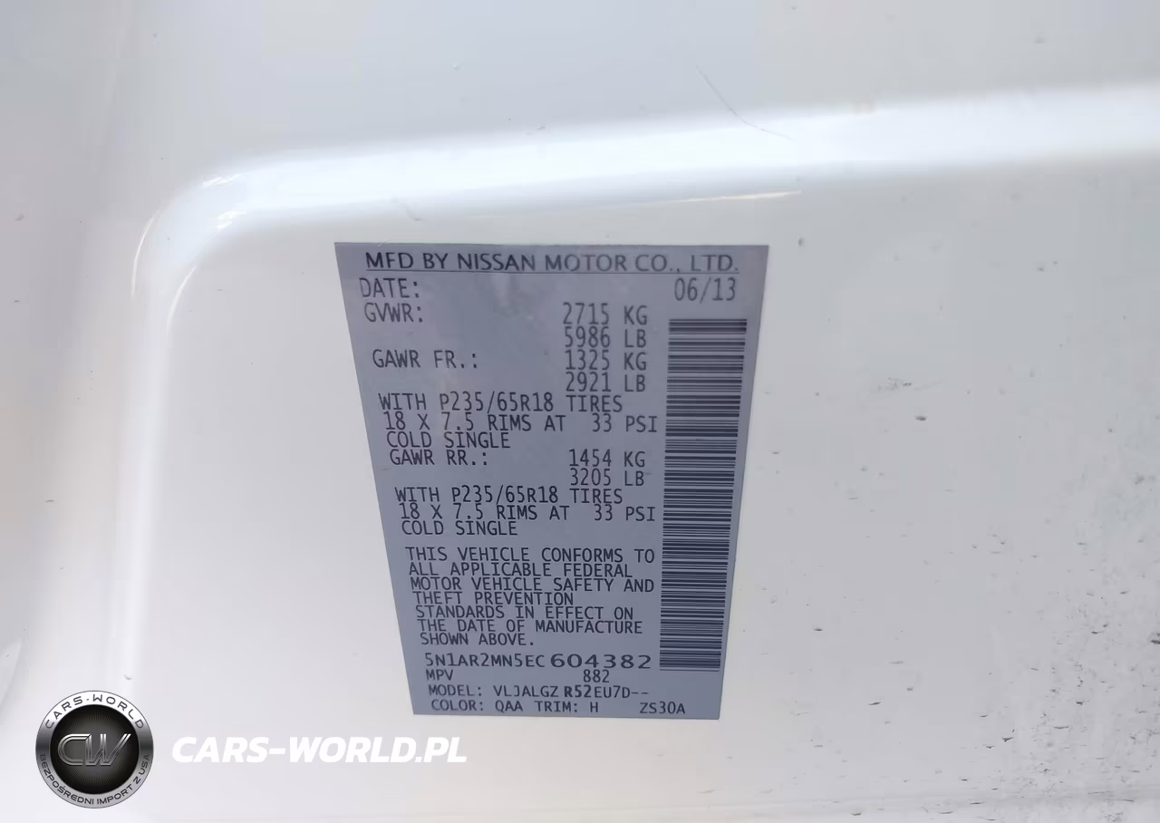 2014 Nissan Pathfinder Sl VIN:5N1AR2MN5EC604382 - 9
