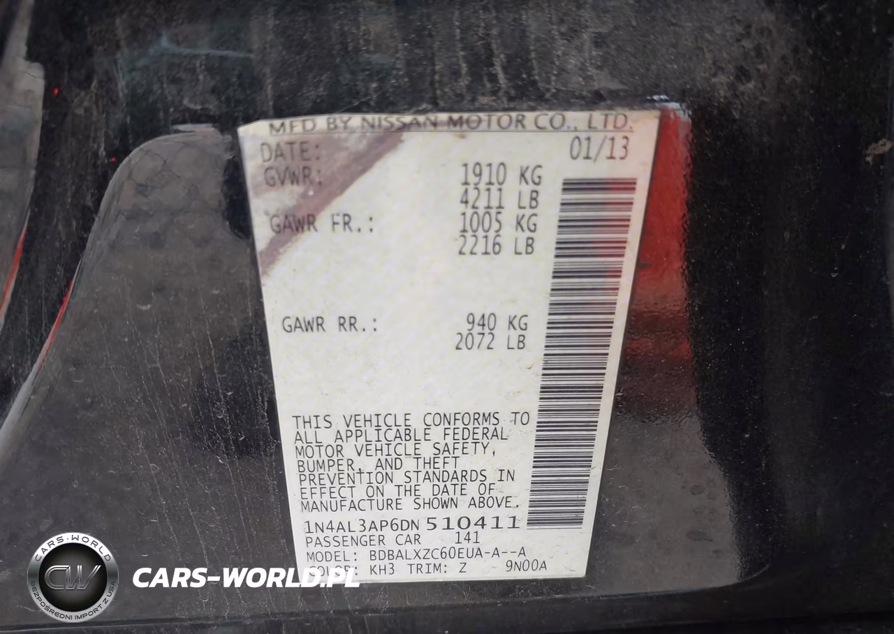 2013 Nissan Altima 2.5 Sl VIN:1N4AL3AP6DN510411 - 9