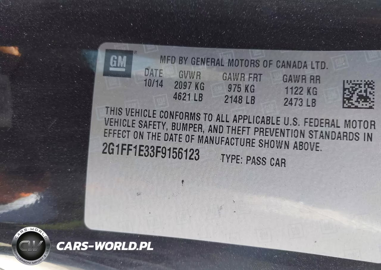 2015 Chevrolet Camaro 2Lt VIN:2G1FF1E33F9156123 - 9