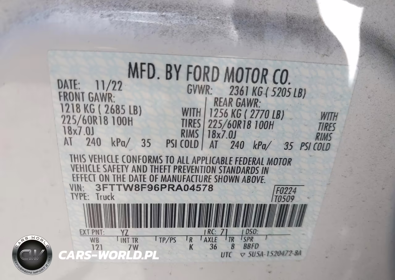 2023 Ford Maverick Xlt VIN:3FTTW8F96PRA04578 - 9