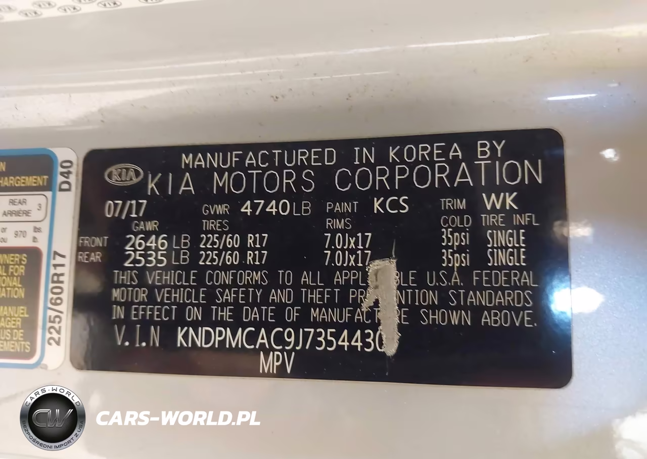 2018 Kia Sportage Lx VIN:KNDPMCAC9J7354430 - 9