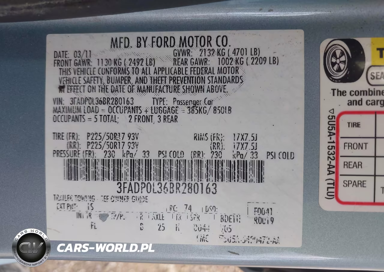 2011 Ford Fusion Hybrid VIN:3FADP0L36BR280163 - 9