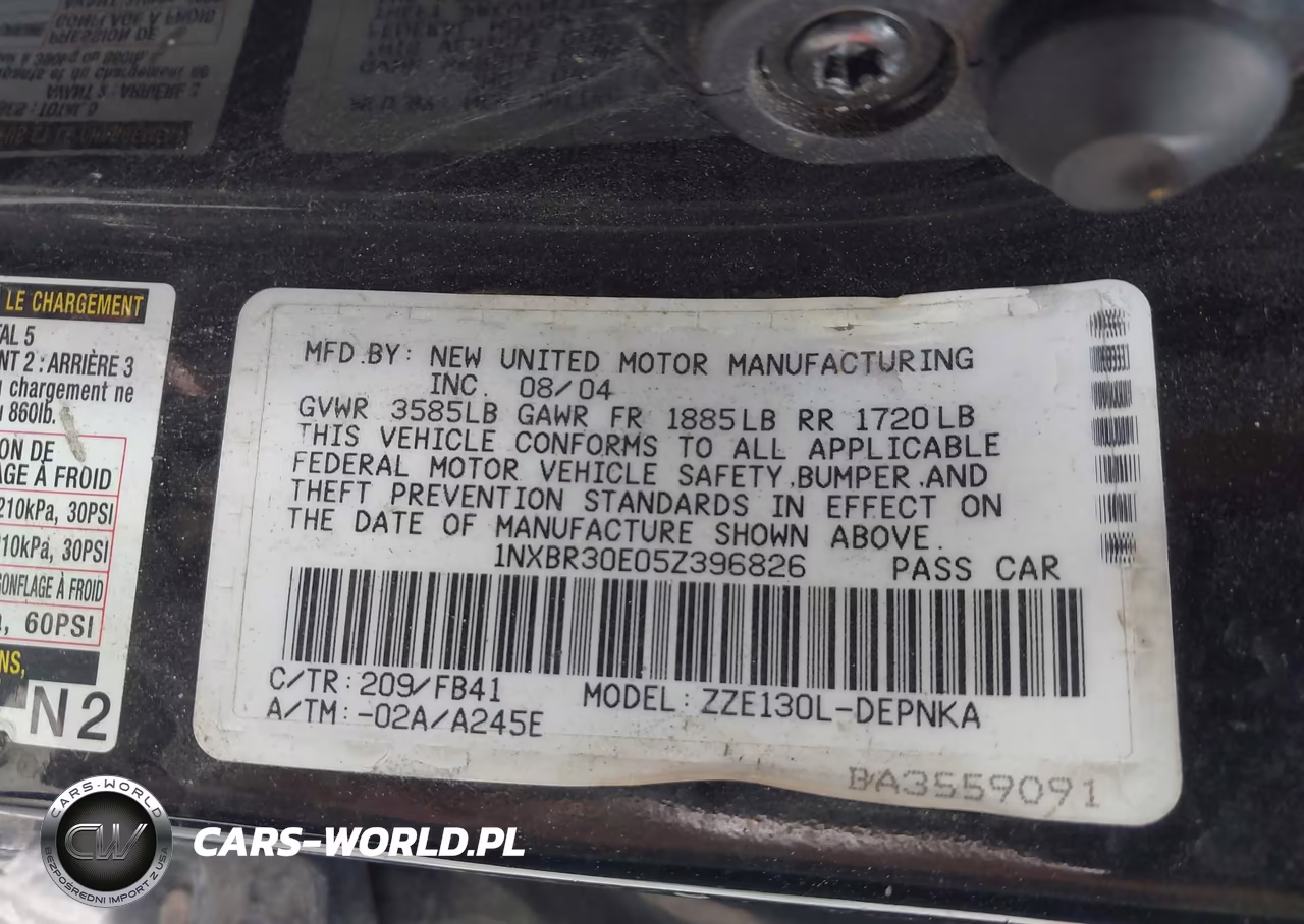 2005 Toyota Corolla Le VIN:1NXBR30E05Z396826 - 9