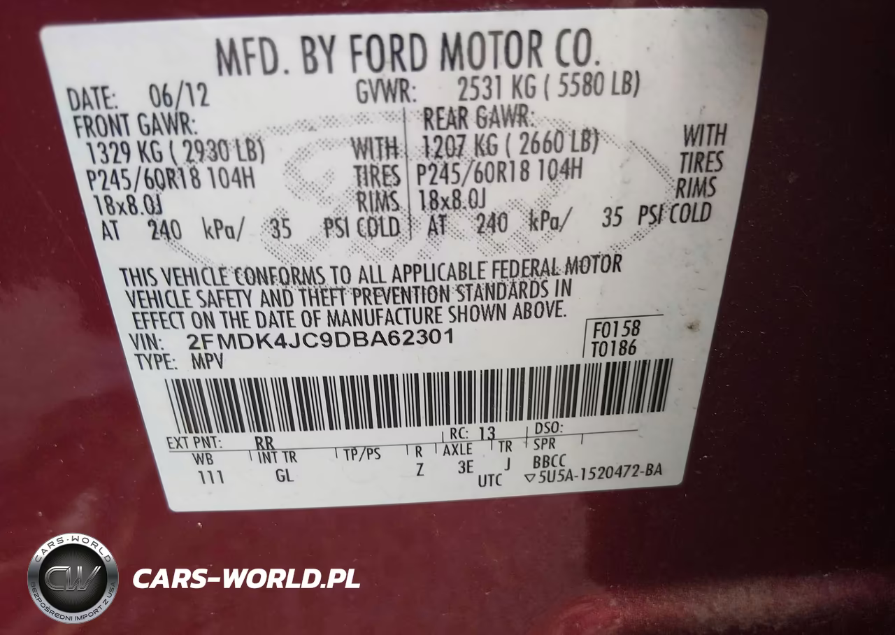 2013 Ford Edge Sel VIN:2FMDK4JC9DBA62301 - 9