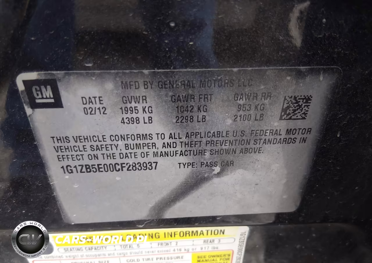 2012 Chevrolet Malibu Ls VIN:1G1ZB5E00CF283937 - 9