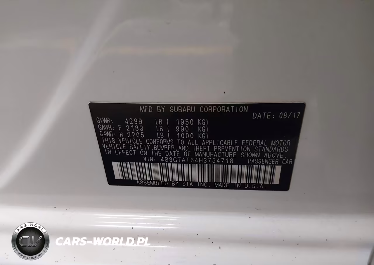 2017 Subaru Impreza 2.0I Limited VIN:4S3GTAT64H3754718 - 9