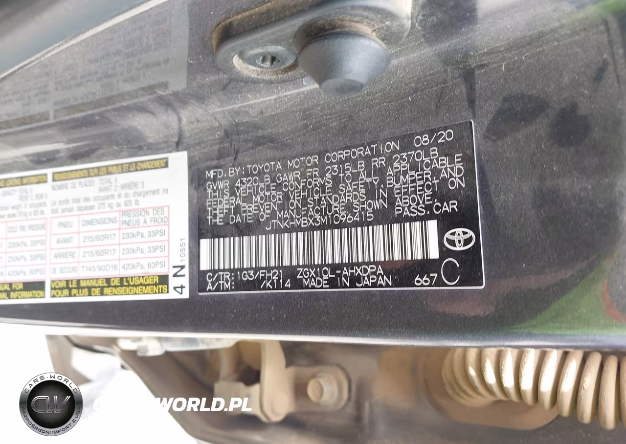 2021 Toyota C-Hr Le VIN:JTNKHMBX3M1096415 - 9
