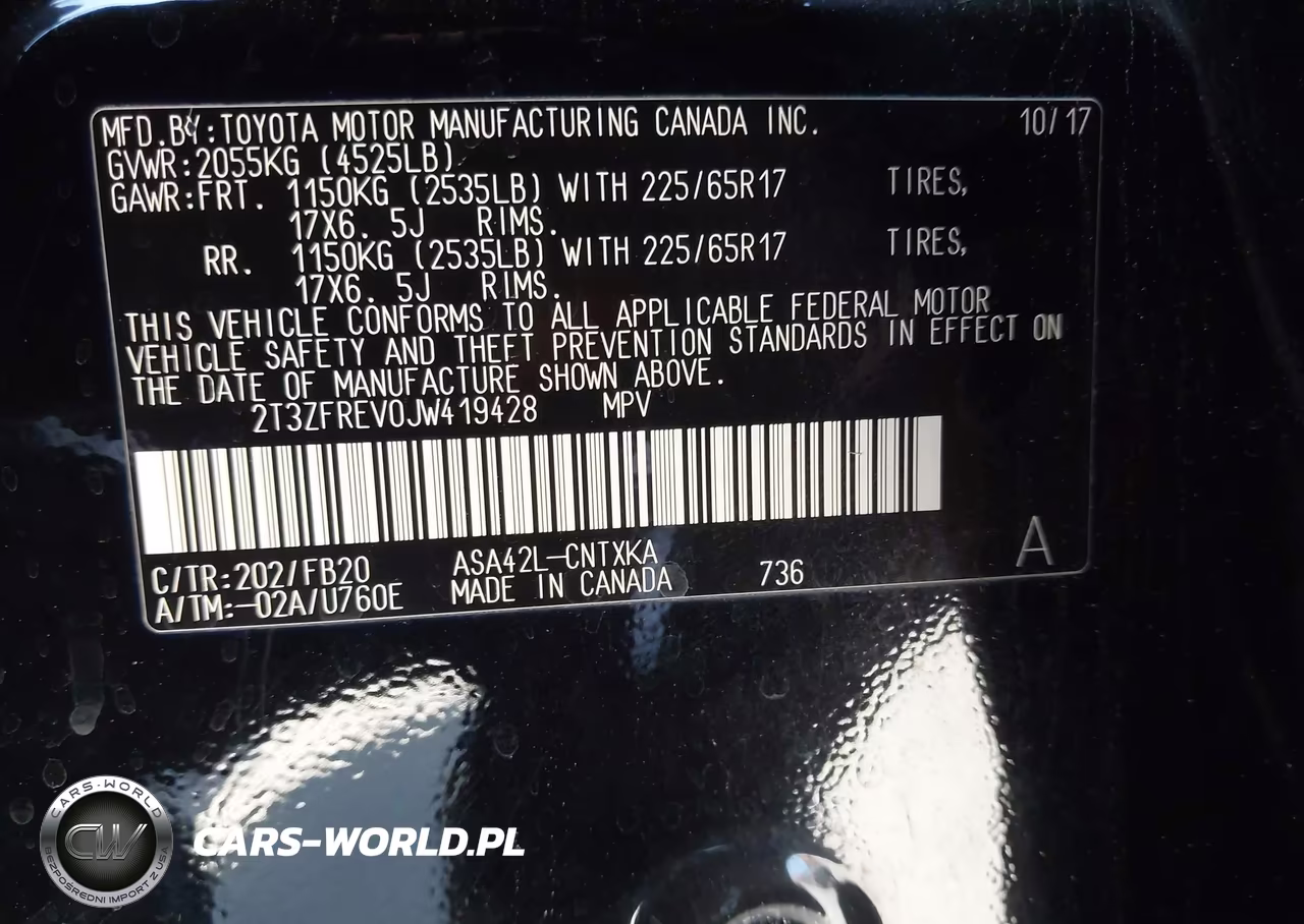 2018 Toyota Rav4 Le VIN:2T3ZFREV0JW419428 - 9