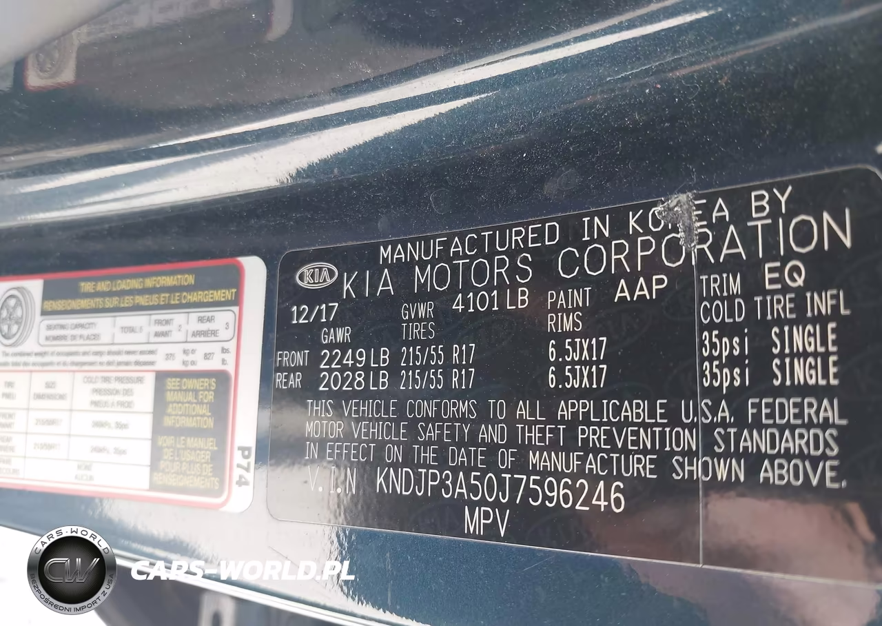 2018 Kia Soul + VIN:KNDJP3A50J7596246 - 9