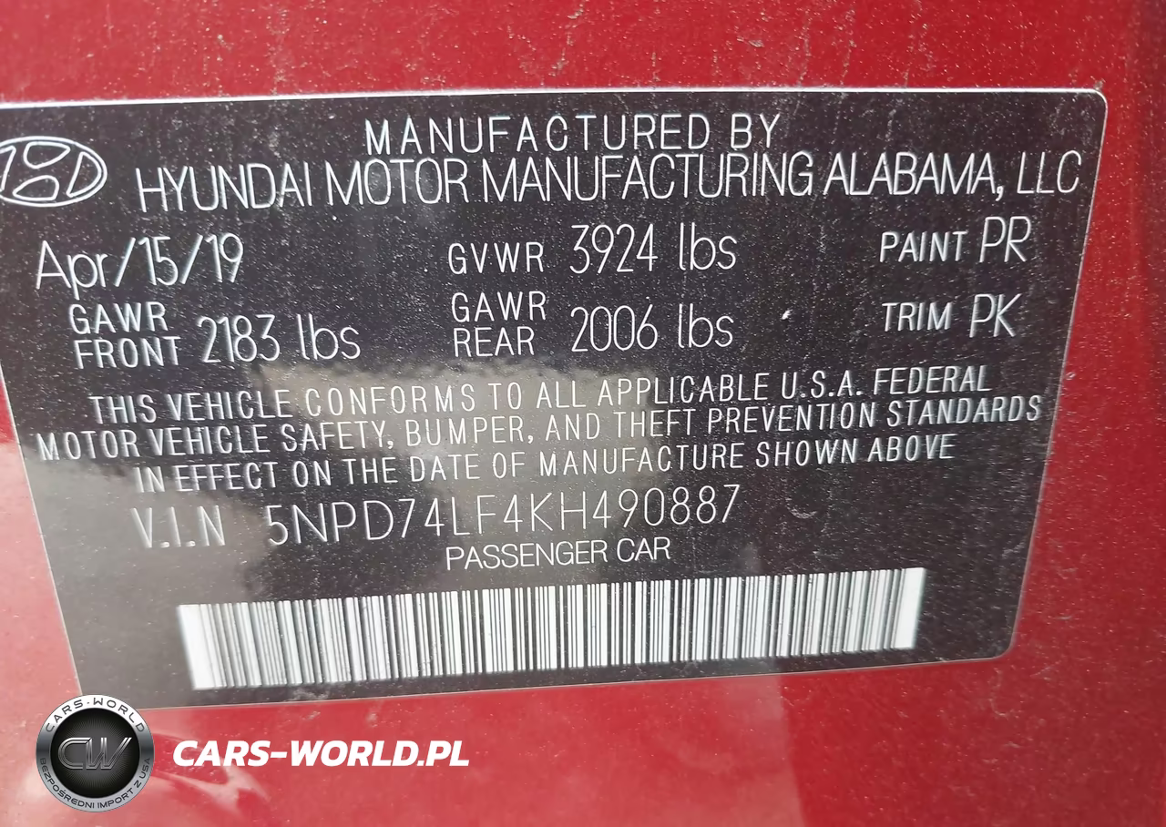 2019 Hyundai Elantra Se VIN:5NPD74LF4KH490887 - 9