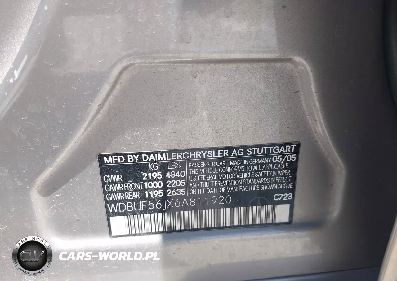 2006 Mercedes-Benz E-Class 3.5L VIN:WDBUF56JX6A811920 - 9