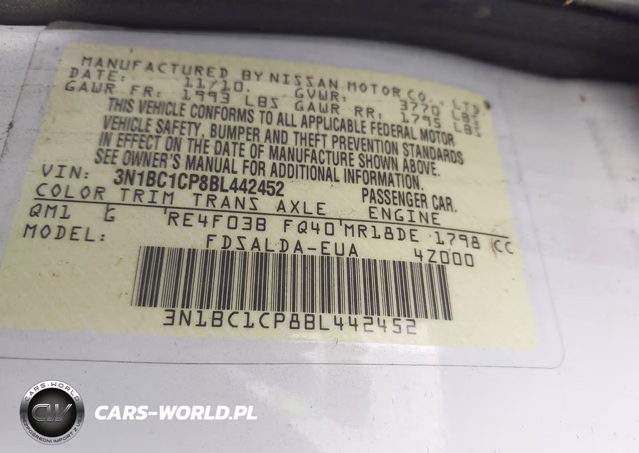 2011 Nissan Versa 1.8S VIN:3N1BC1CP8BL442452 - 9