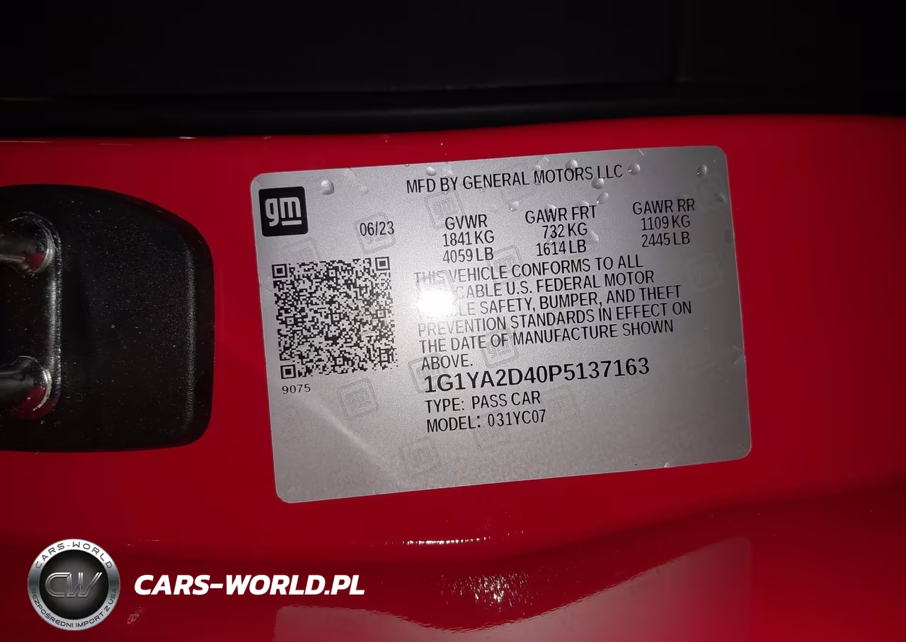 2023 Chevrolet Corvette Stingray Rwd 1Lt VIN:1G1YA2D40P5137163 - 9