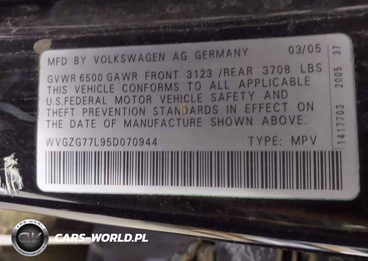 2005 Volkswagen Touareg V6-V6 (A6) VIN:WVGZG77L95D070944 - 9