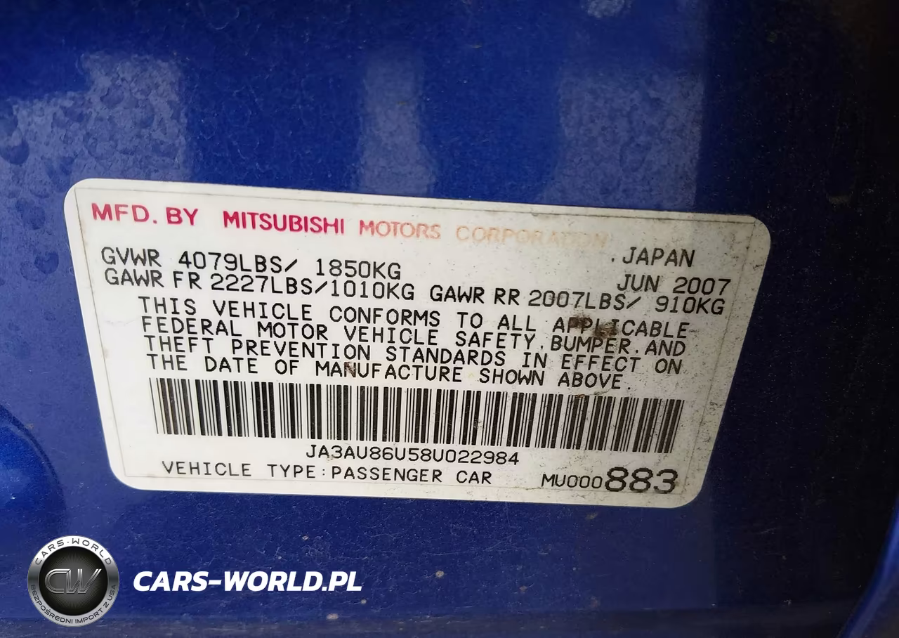 2008 Mitsubishi Lancer Gts VIN:JA3AU86U58U022984 - 9