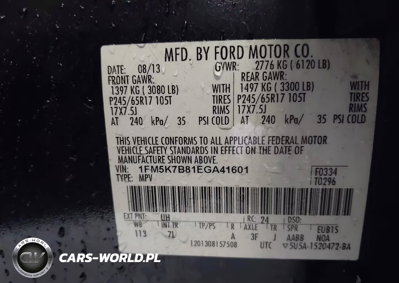 2014 Ford Explorer VIN:1FM5K7B81EGA41601 - 9