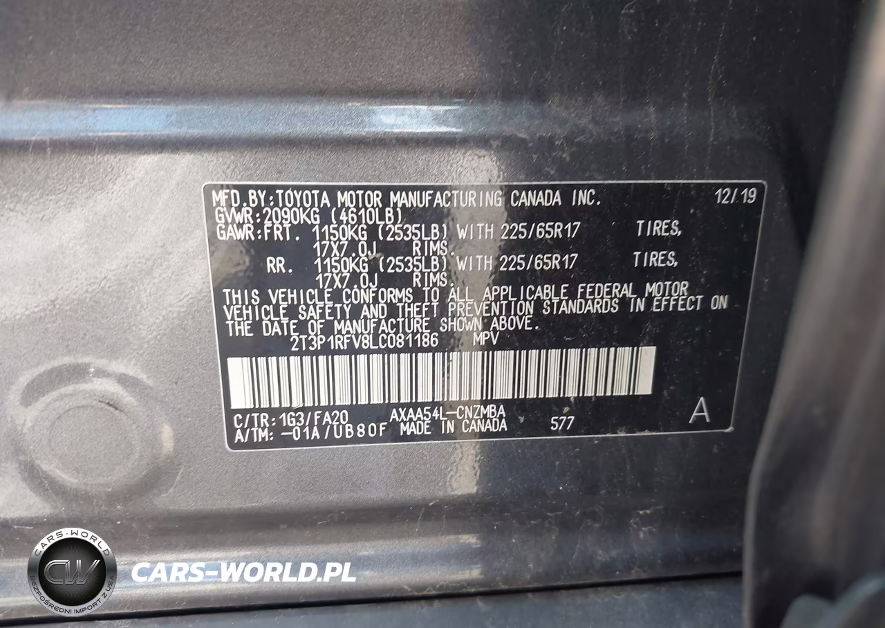 2020 Toyota Rav4 Xle VIN:2T3P1RFV8LC081186 - 9