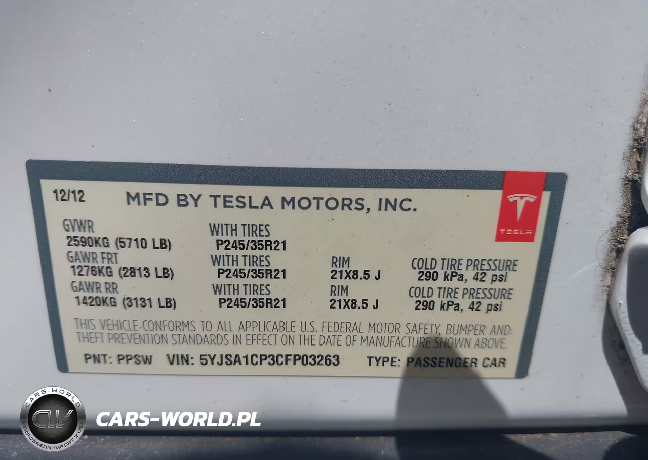 2012 Tesla Model S Performance-Signature Performance VIN:5YJSA1CP3CFP03263 - 9