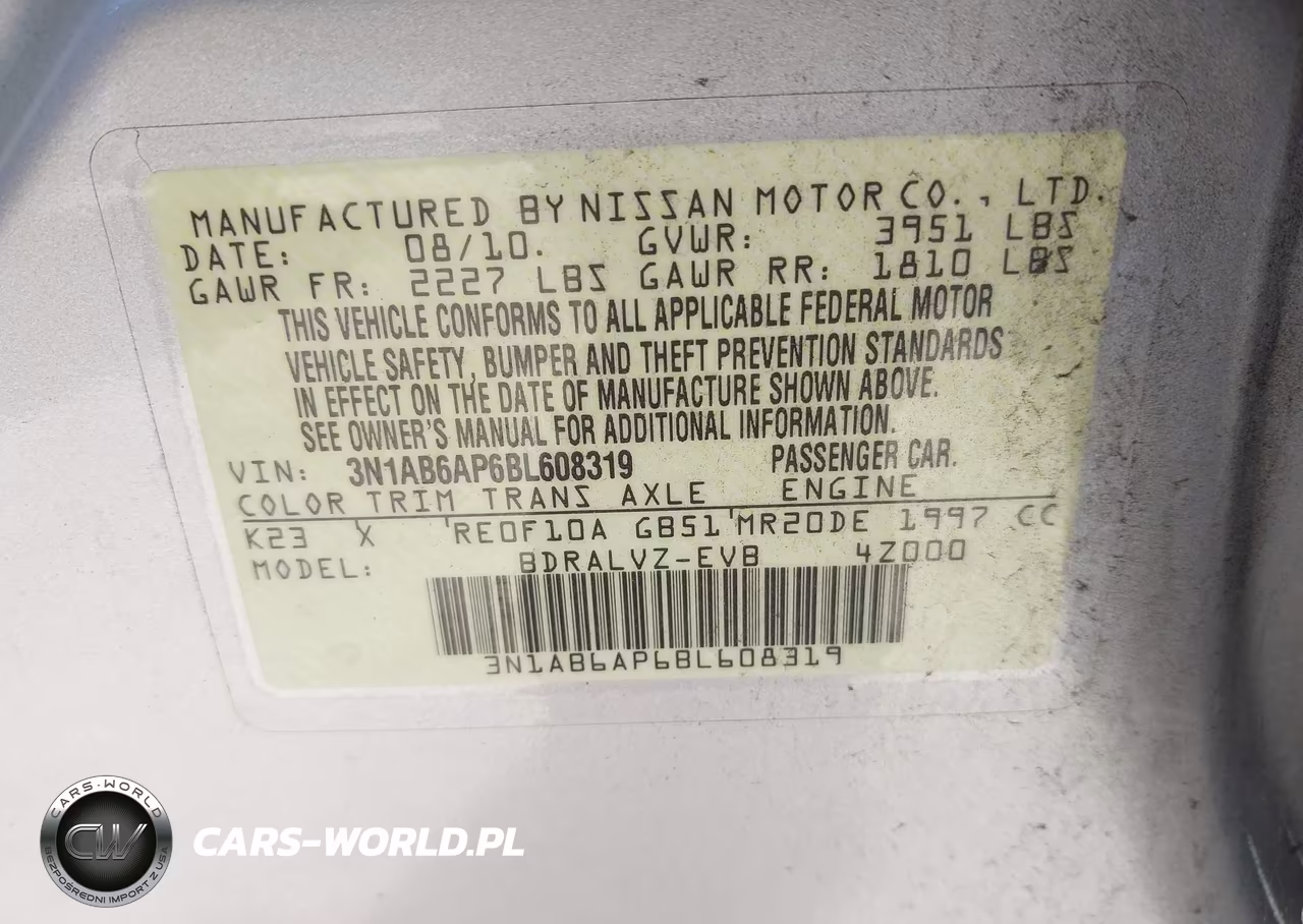 2011 Nissan Sentra 2.0Sl VIN:3N1AB6AP6BL608319 - 9