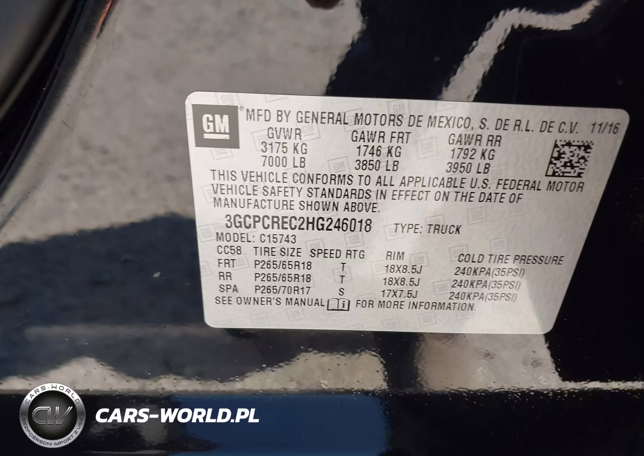 2017 Chevrolet Silverado 1500 1Lt VIN:3GCPCREC2HG246018 - 9