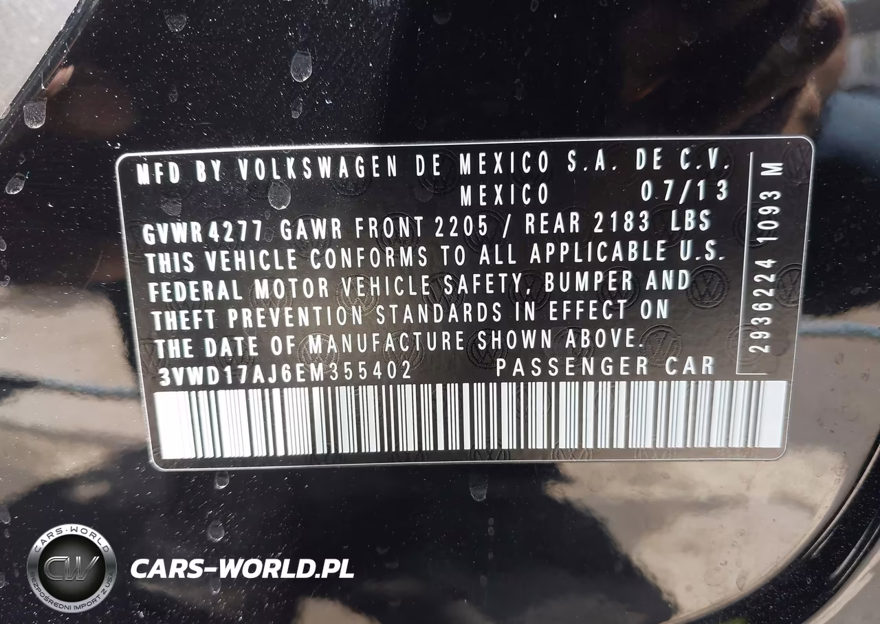 2014 Volkswagen Jetta 1.8T Se VIN:3VWD17AJ6EM355402 - 9