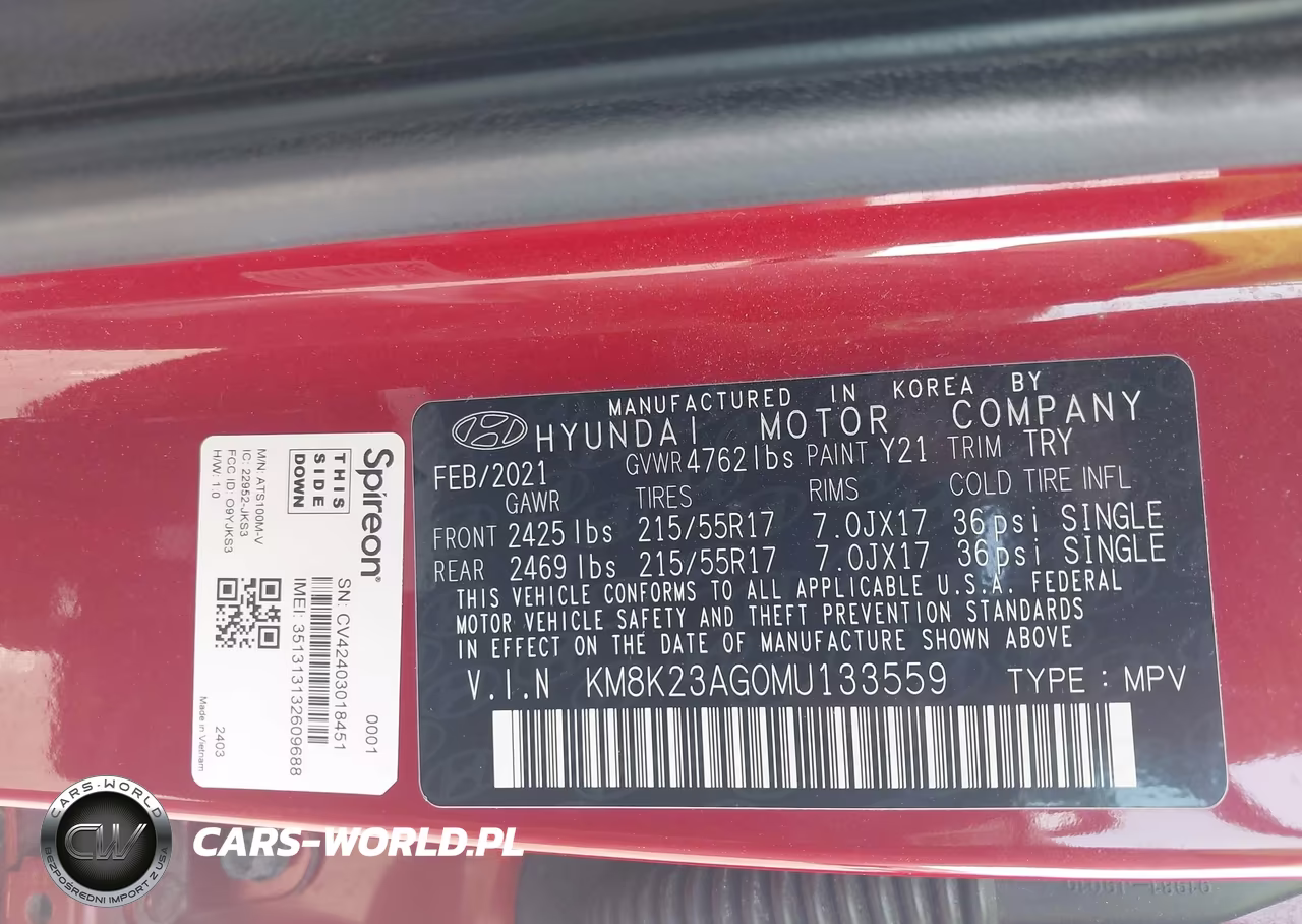 2021 Hyundai Kona Electric Sel VIN:KM8K23AG0MU133559 - 9