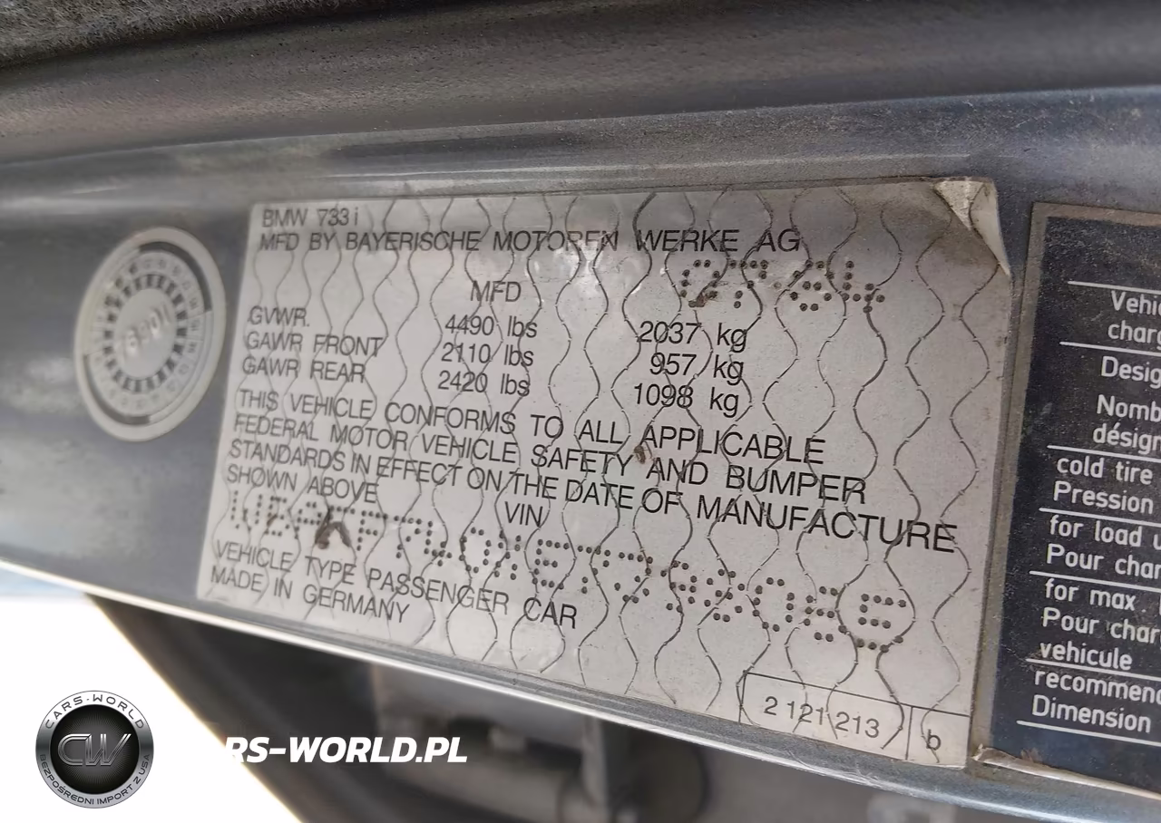 1984 BMW 733 I VIN:WBAFF740XE7398065 - 9