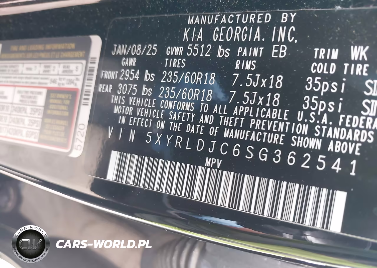 2025 Kia Sorento S VIN:5XYRLDJC6SG362541 - 9