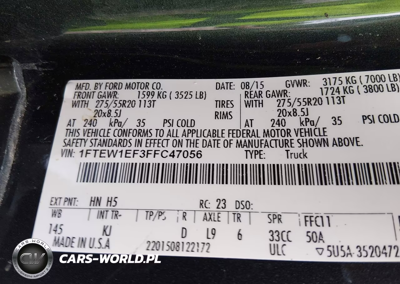 2015 Ford F-150 King Ranch VIN:1FTEW1EF3FFC47056 - 9
