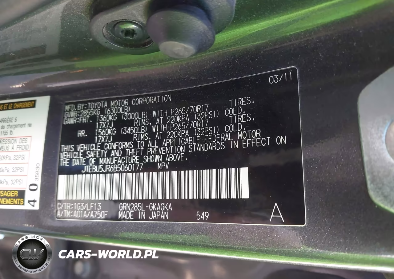 2011 Toyota 4Runner Sr5 V6 VIN:JTEBU5JR6B5060177 - 9
