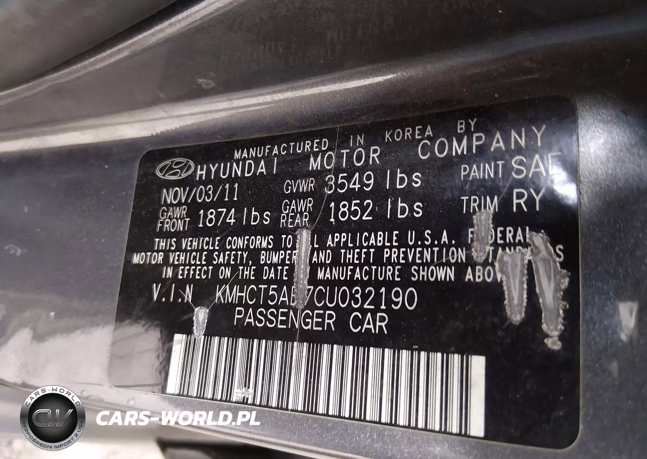 2012 Hyundai Accent Gs VIN:KMHCT5AE7CU032190 - 9