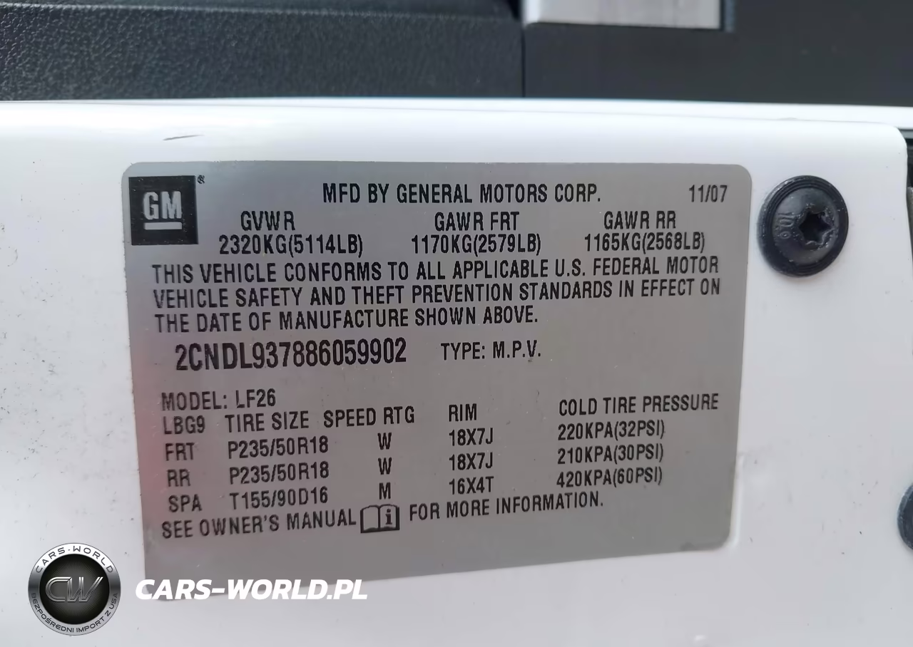 2008 Chevrolet Equinox Sport VIN:2CNDL937886059902 - 9