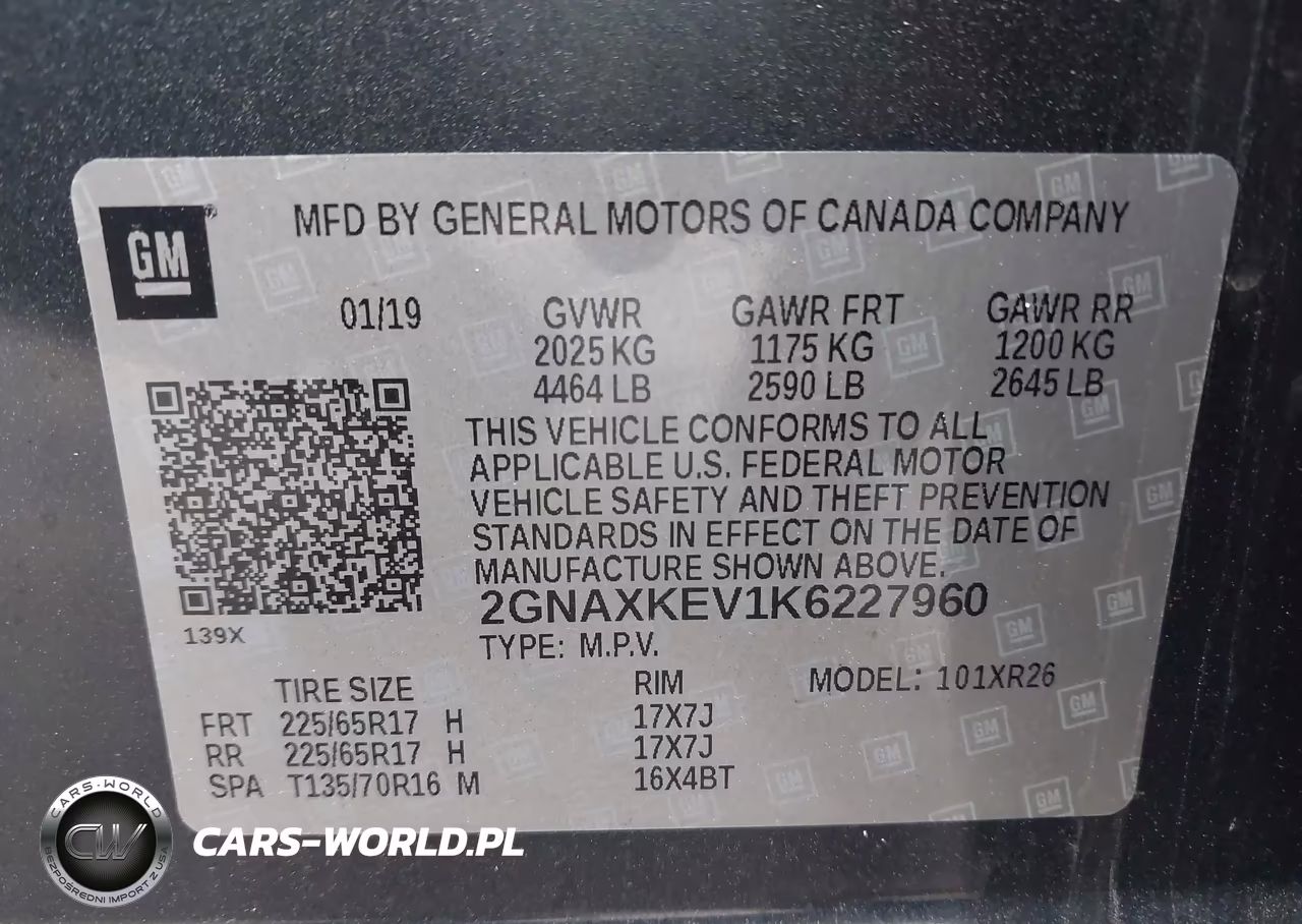 2019 Chevrolet Equinox Lt VIN:2GNAXKEV1K6227960 - 9