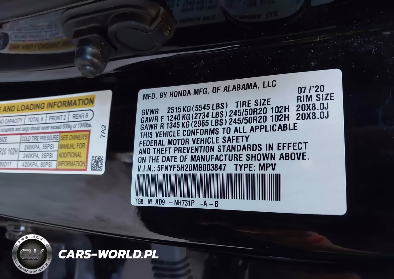2021 Honda Pilot 2Wd Special Edition VIN:5FNYF5H20MB003847 - 9