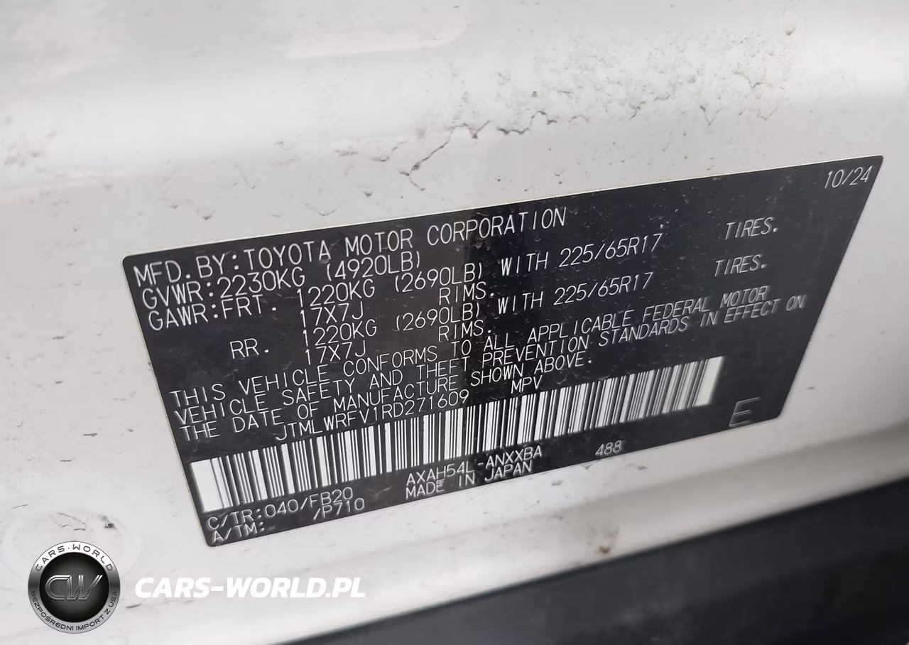 2024 Toyota Rav4 Hybrid Le VIN:JTMLWRFV1RD271609 - 9