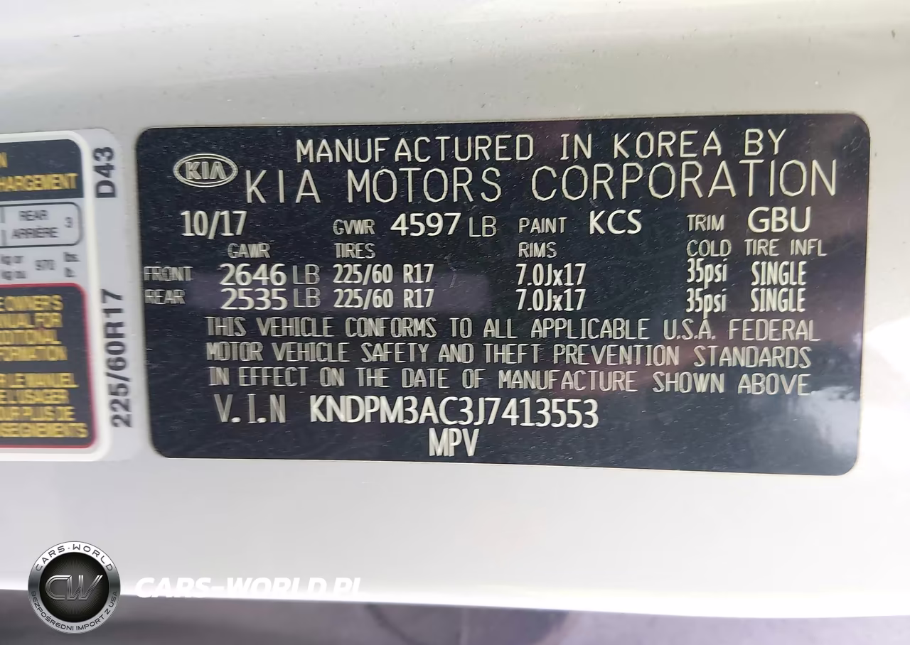 2018 Kia Sportage Lx VIN:KNDPM3AC3J7413553 - 9