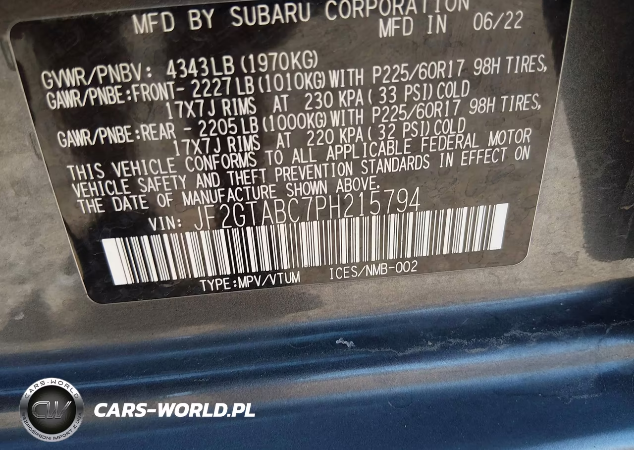 2023 Subaru Crosstrek VIN:JF2GTABC7PH215794 - 9
