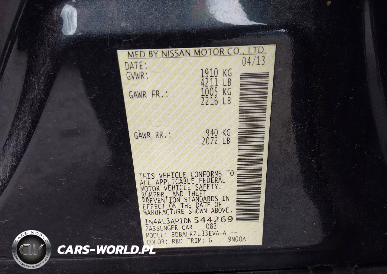 2013 Nissan Altima 2.5 S VIN:1N4AL3AP1DN544269 - 9