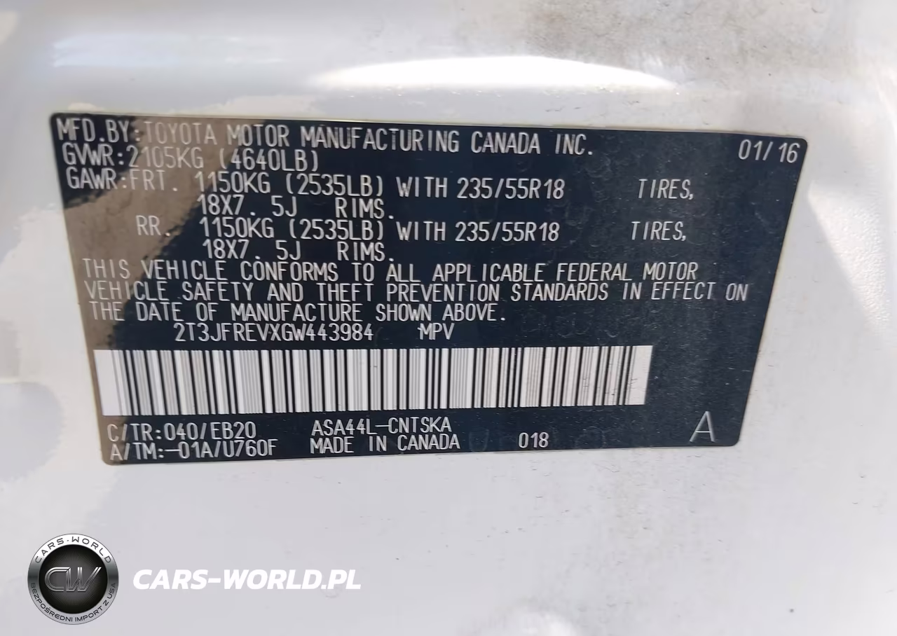 2016 Toyota Rav4 Se VIN:2T3JFREVXGW443984 - 9