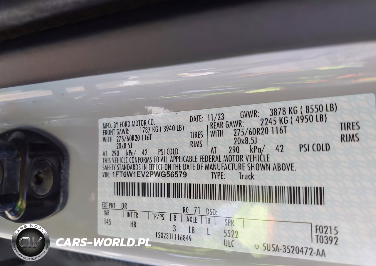 2023 Ford F-150 Lightning Lariat VIN:1FT6W1EV2PWG56579 - 9