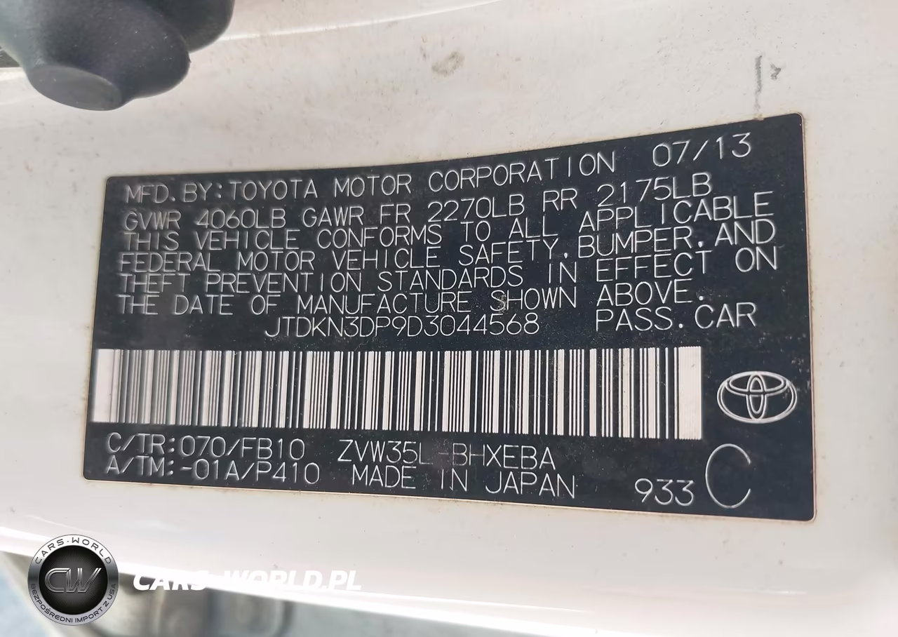 2013 Toyota Prius Plug-In VIN:JTDKN3DP9D3044568 - 9