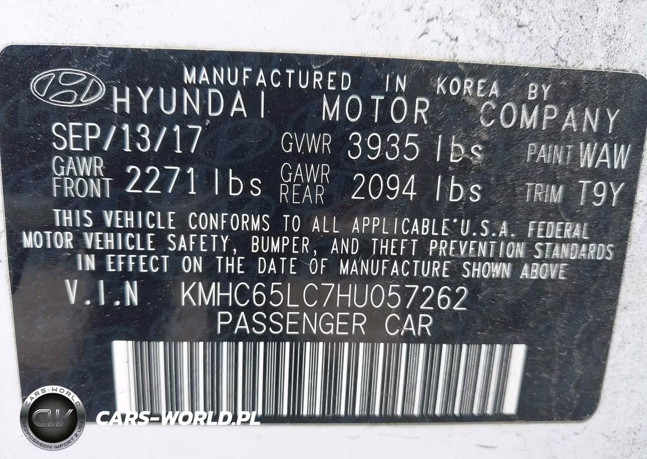 2017 Hyundai Ioniq Hybrid Blue VIN:KMHC65LC7HU057262 - 9
