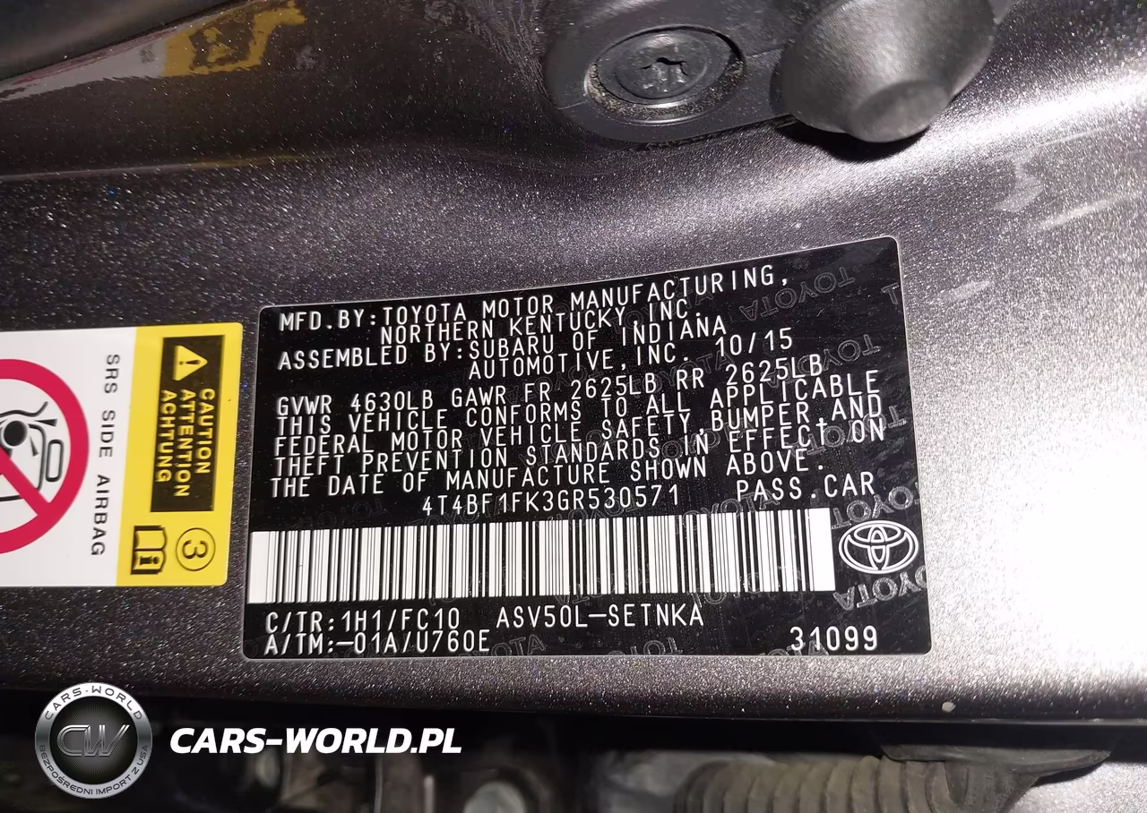 2016 Toyota Camry Le VIN:4T4BF1FK3GR530571 - 9