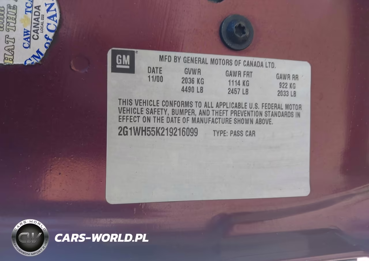 2001 Chevrolet Impala Ls VIN:2G1WH55K219216099 - 9