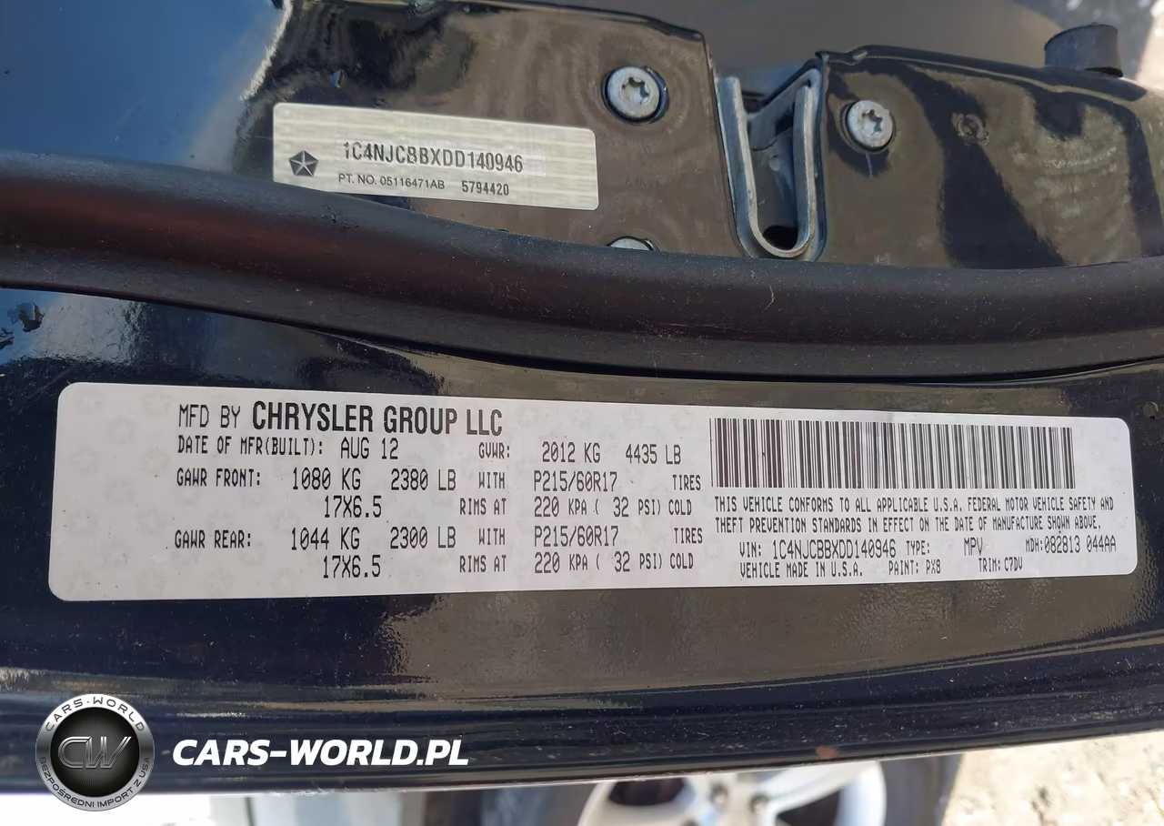 2013 Jeep Compass Sport VIN:1C4NJCBBXDD140946 - 8
